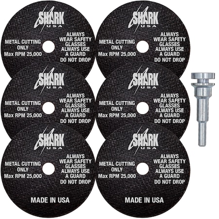 3 X 1/32 X 3/8 Cut-off Wheels 54 Grit - 6 Pk